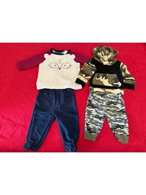 Baby Boy Set 4 Pieces T-Shirt Pants Size 6-9Month